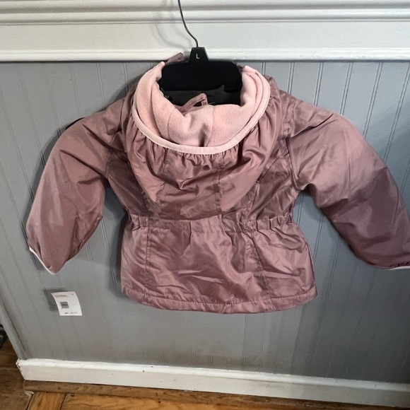 DKNY Little Girls Hooded Fleece Lined Jacket, NWT - Picture 5 of 12